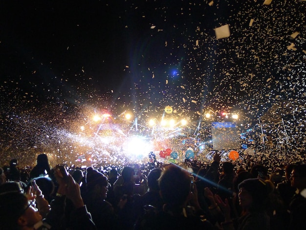 Crowd at music concert