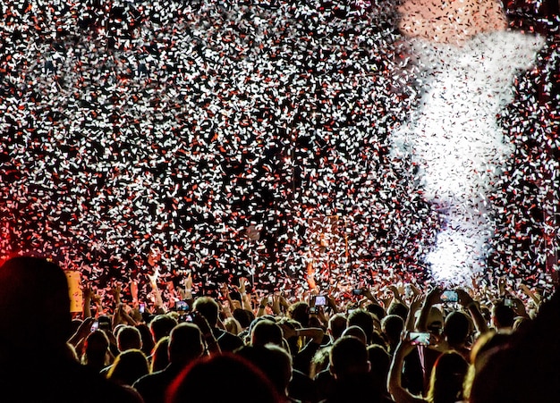 Foto folla al concerto musicale