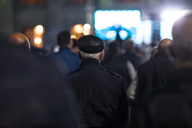 Crowd of people watching a concert