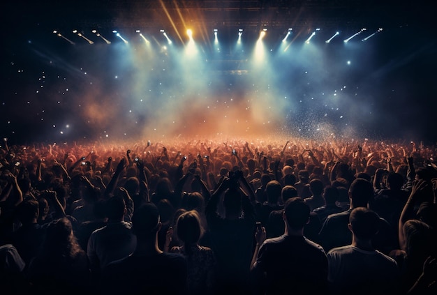 Crowd of people watching a concert