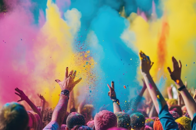 holi paint throwing video
