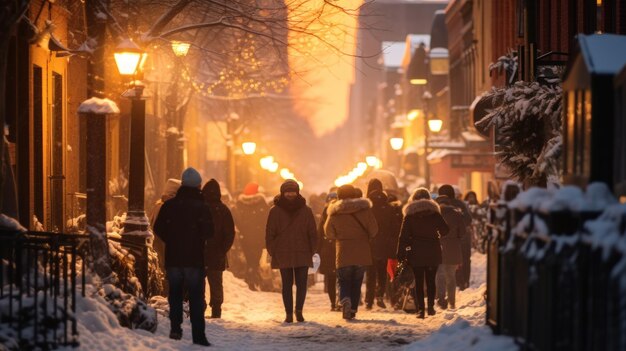 Переполненные города в золотой час