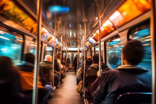 A crowded city bus in the middle of rush hour