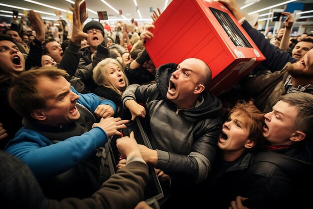 Photo crowds at the black friday sale