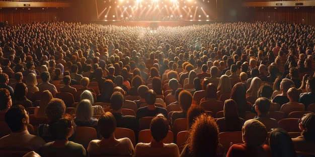 crowds of people in the auditorium Generative AI