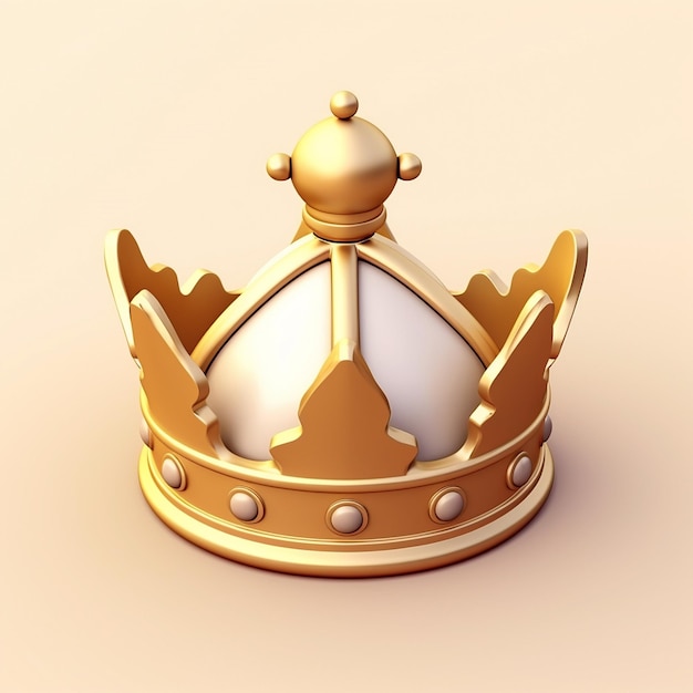 Crown 3d icon cartoon