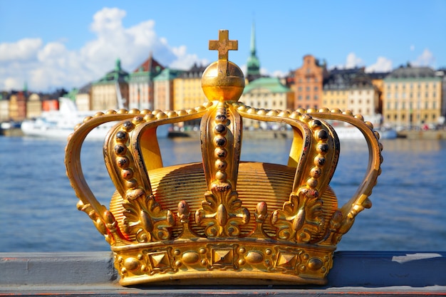 The crown on a bridge in Stockholm, Sweden