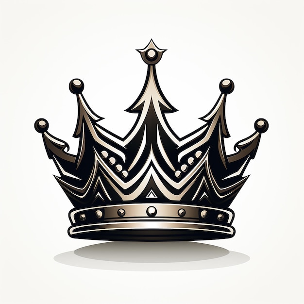 Photo crown emblem illustration logo white background