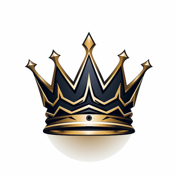 crown emblem illustration logo white background