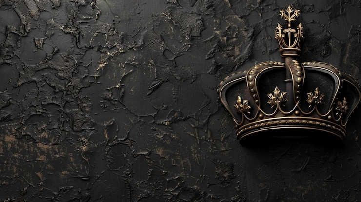 Photo a crown is hanging on a wall with a gold crown
