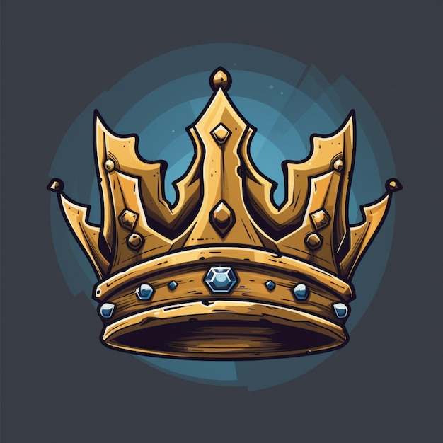 crown king cartoon logo