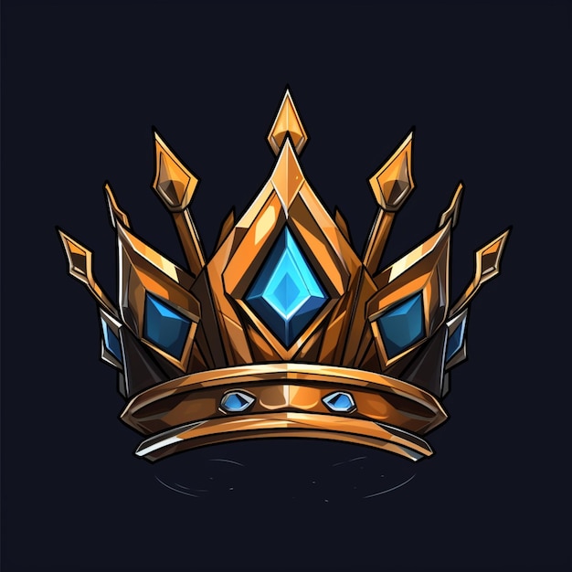 crown king cartoon logo