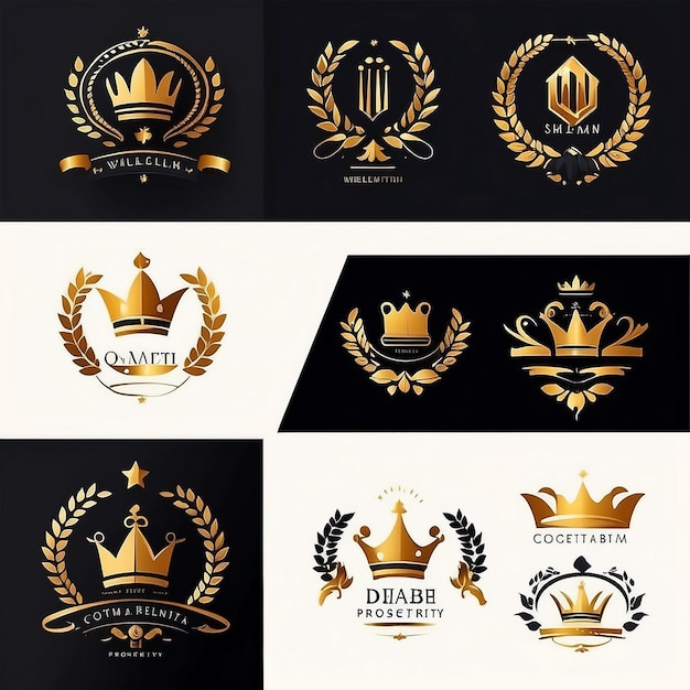 Photo crown logo template wealth and prosperity