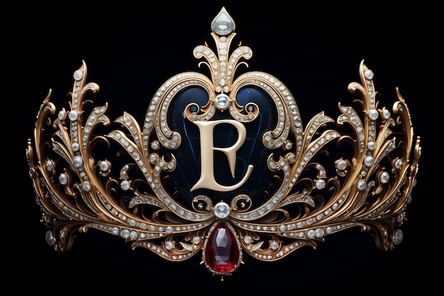 a crown that has the letter b on it