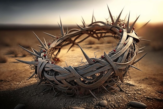 Photo crown of thorn jesus christian religion