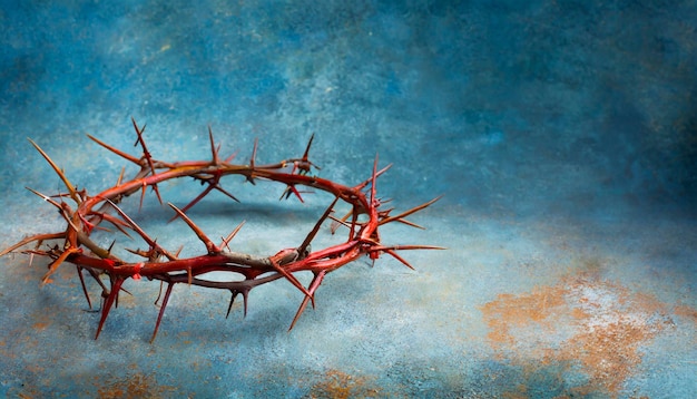 Crown of thorns on a grunge background Copyspace for your text