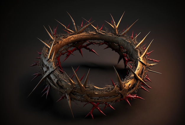 Crown of thorns Religious symbol Generative ai