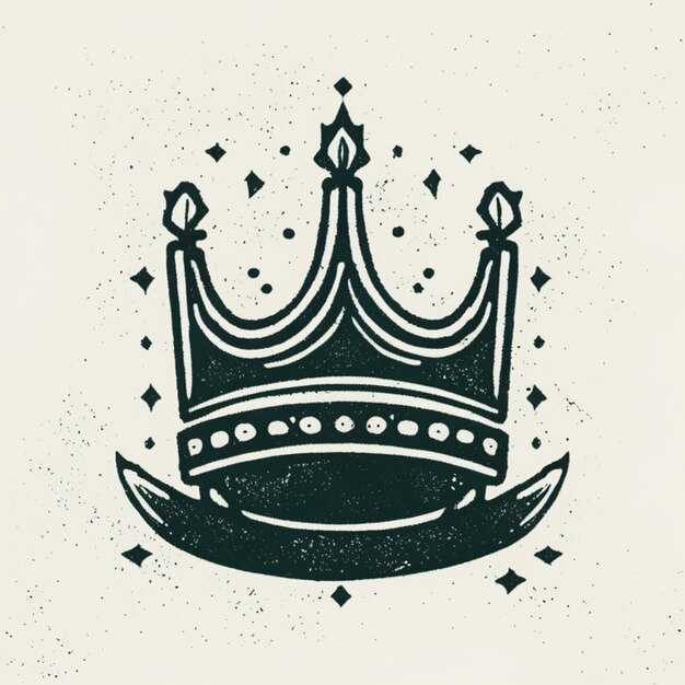 Crown vector illustration or Crowns pattern doodle vector illustration