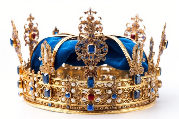 Crown for Wedding in Orthodox church gold Generative AI