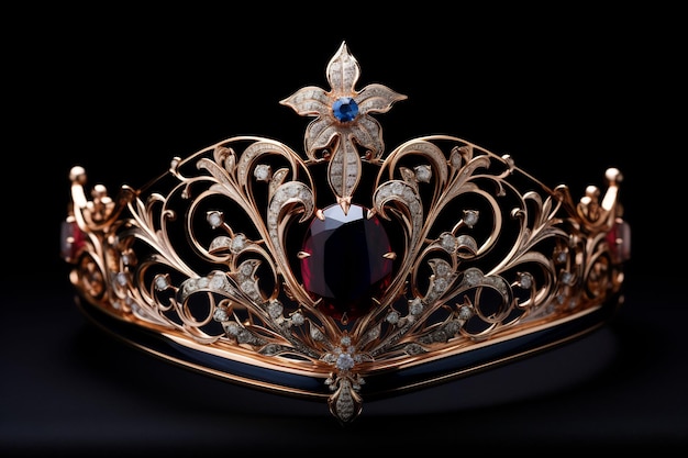 a crown with a diamond on it is displayed