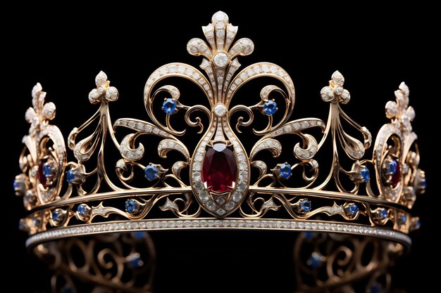 a crown with diamonds and diamonds is displayed