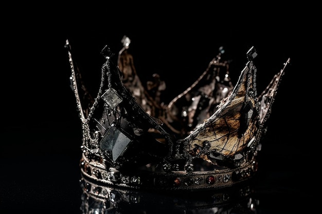 A crown with a ship on it