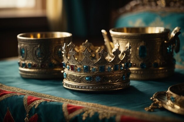 Фото Короны и кубки для короля или королевы