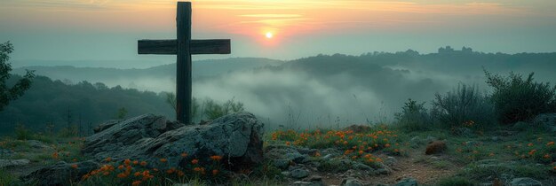 Crucifix Near Cesky Krumlov Castle Old Background Banner HD