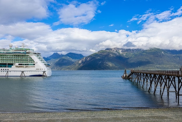 Cruise to Alaska cruise ship stop near Battery Point Trail scenic landscapes mountains and lakes