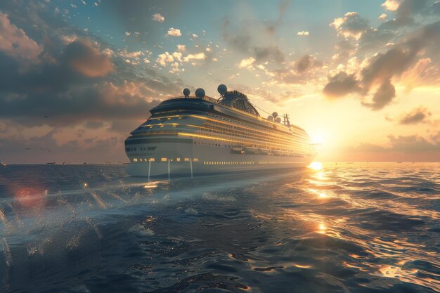 Photo cruise liner sea cruise concept