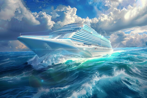 Photo cruise liner sea cruise concept