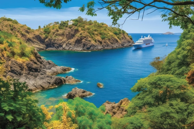 Photo cruise ship vacation in the caribbean photo realistic landscapes