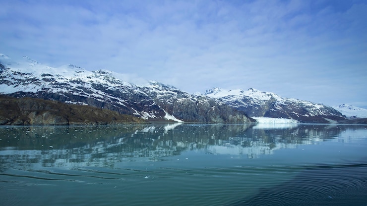Foto cruise, zeilen, alaska, gletsjerbaai, nationaal park