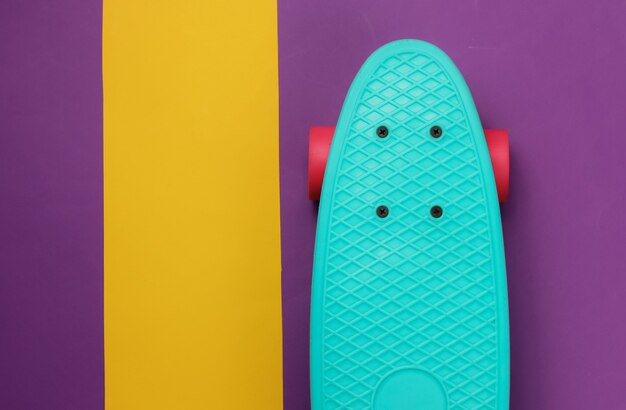 Cruiser board on colored paper background