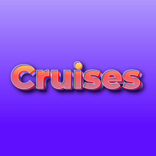 CruisesText effect JPG gradient purple background card photo