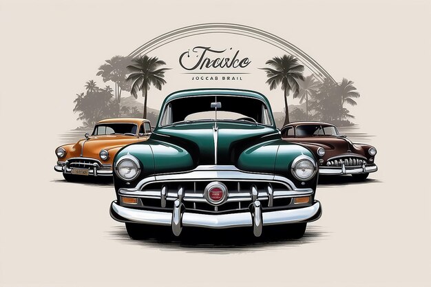 Photo cruising down memory lane vintage car tee design