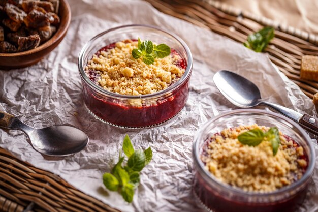 Crumble cake dessert