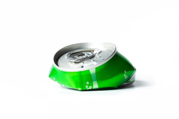 Crumpled aluminum can