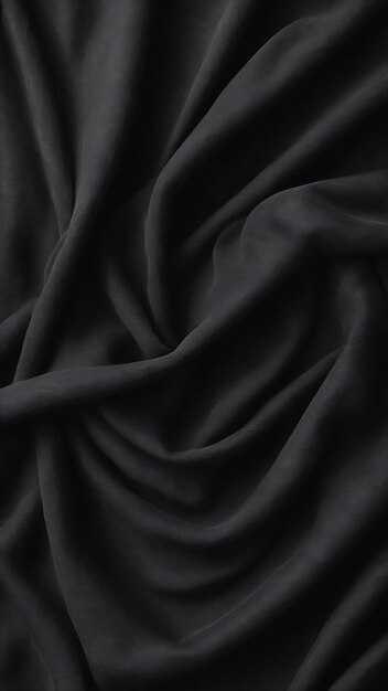 写真 黒い上に折りたたまれた黒いガージの布