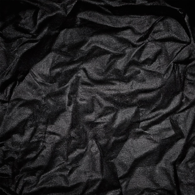 crumpled black paper Texture Background