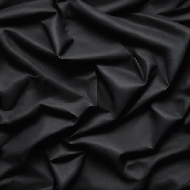 Photo crumpled black paper texture