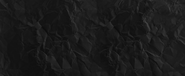 Crumpled black paper texture