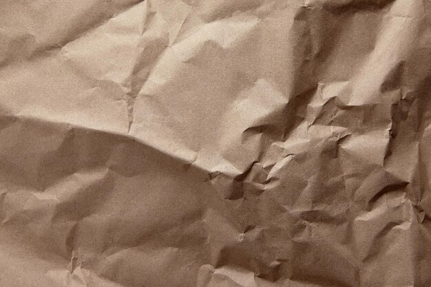 Crumpled craft paper texture background