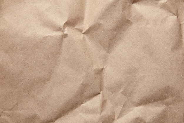 Crumpled craft paper texture background