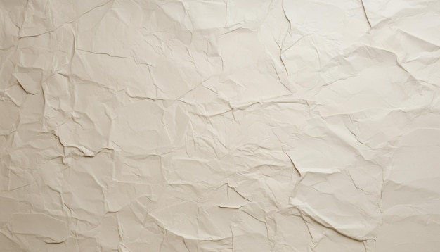 crumpled creased crinkled paper texture white cream color pattern background wallpaper