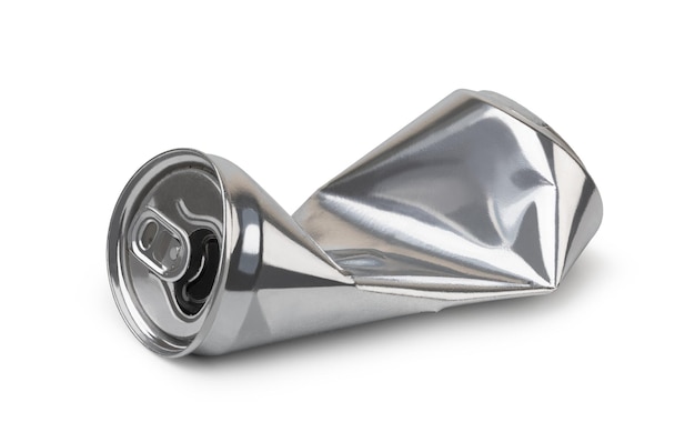 Crumpled empty beer can