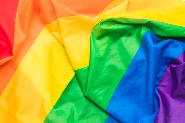 Photo crumpled flag of lgbt community