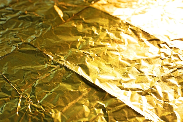 Crumpled foil texture background