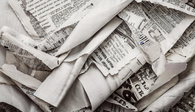 Photo crumpled newspaper texture background