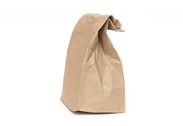 Crumpled paper Bag or Lunch Bag isolated